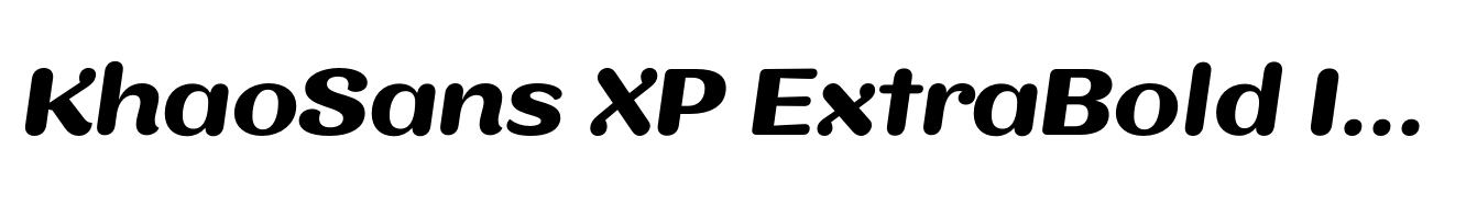 KhaoSans XP ExtraBold Italic